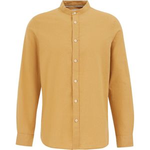 WE Fashion - Overhemd - Lichtblauw - Linnen/Katoen - Lange Mouwen