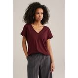 WE Fashion - Dames Singlet - Bordeauxrood - Regular Fit - Viscose