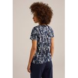 T-shirt - V-hals - Korte Mouwen - Regular Fit - Dessin