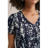 T-shirt - V-hals - Korte Mouwen - Regular Fit - Dessin