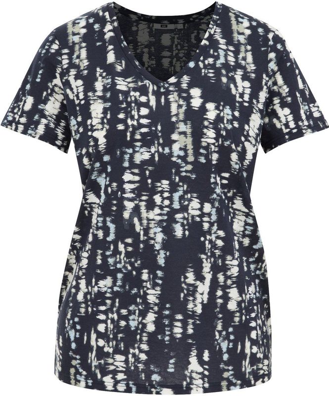 T-shirt - V-hals - Korte Mouwen - Regular Fit - Dessin