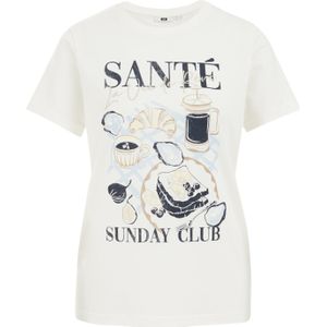 WE Fashion - Dames T-shirt - Wit - Regular fit