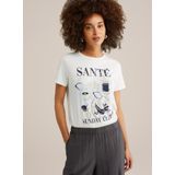 WE Fashion - Dames T-shirt - Wit - Regular fit