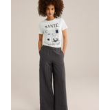 WE Fashion - Dames T-shirt - Wit - Regular fit