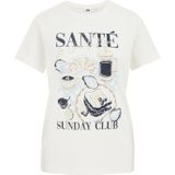 WE Fashion - Dames T-shirt - Wit - Regular fit