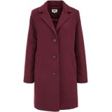 WE Fashion - Tussenmantel - Wijnrood - Klassieke Mantel - Normale Pasvorm