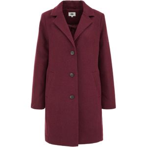 WE Fashion - Wollen Manteljas - Donkerrood