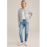 Gebreide Trui - Korte Mouwen - Ronde Hals - Opengewerkt Dessin - Regular Fit