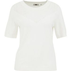 WE Fashion - Gebreide Trui - Gebroken Wit - Regular Fit - LENZING™ ECOVERO™ Viscose