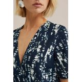 WE Fashion - Dames Jumpsuit - Met Structuur - V-hals - Korte Mouwen