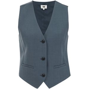 WE Fashion - Gilet - Grijs - Slanke Pasvorm - Licht Gevoerd