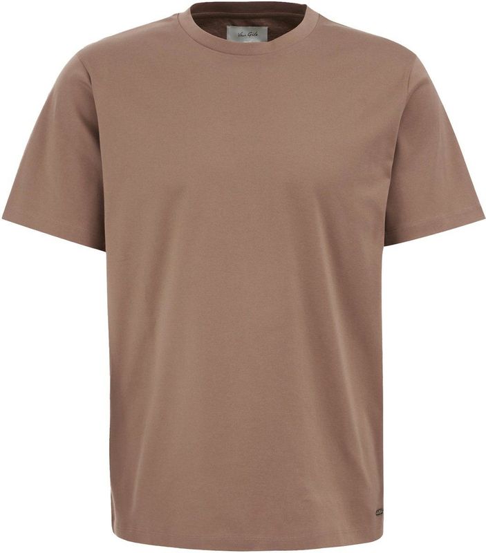 Van Gils - T-shirt - Bruin - Regular Fit - Katoen