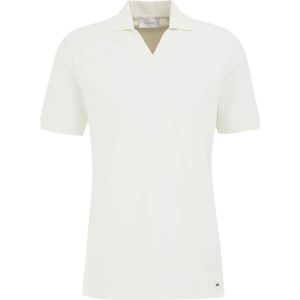 WE Studio - Shirt - Ivoor - Polokraag - Slanke Pasvorm - Kwartmouw