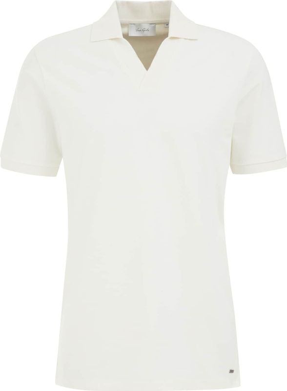 WE Studio - Shirt - Ivoor - Polokraag - Slanke Pasvorm - Kwartmouw