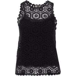 Top - Gebreid - Katoen - Opengewerkt Patroon