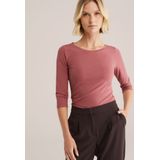 WE Fashion - Top - Zalm - Driekwart Mouwen - Ronde Hals