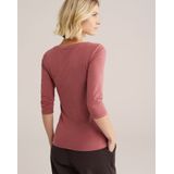 WE Fashion - Top - Zalm - Driekwart Mouwen - Ronde Hals