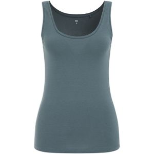 WE Fashion - Top - Donkergroen - Mouwloos - Slanke Pasvorm