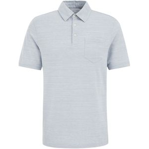 Van Gils - Regular Fit - Fijngebreide Polo - Lichtblauw