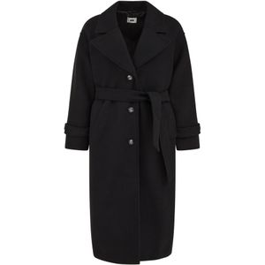 WE Fashion - Dames Jas - Zwart - Wolmix - Regular Fit