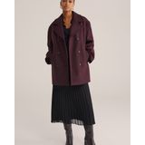 WE Fashion - Dames Jas - Aubergine - Wolmix - Regular Fit