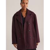 WE Fashion - Dames Jas - Aubergine - Wolmix - Regular Fit