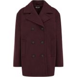 WE Fashion - Dames Jas - Aubergine - Wolmix - Regular Fit