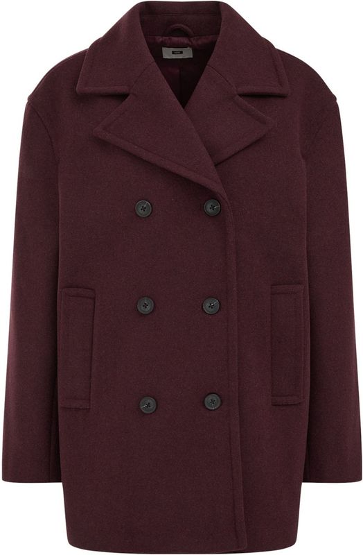 WE Fashion - Dames Jas - Aubergine - Wolmix - Regular Fit