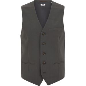 Fundamentals - Slim Fit Gilet - Donkergrijs gemeleerd