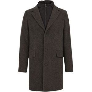 WE Fashion - Manteljas - Donkerbruin