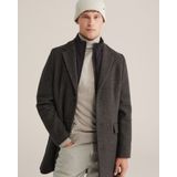 WE Fashion - Manteljas - Donkerbruin