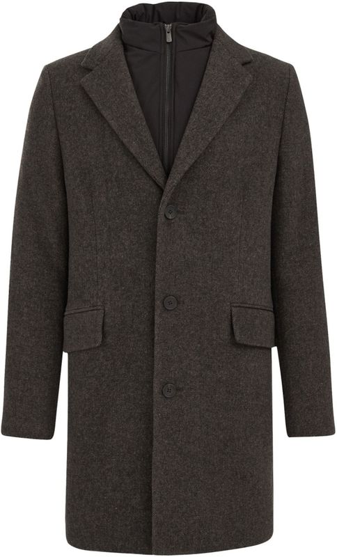 WE Fashion - Manteljas - Donkerbruin