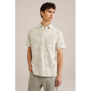 Poloshirt - Tropisch Dessin - Regular Fit - Korte Mouwen - Borstzak