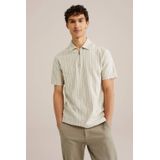 WE Fashion Heren Regular fit polo met rits