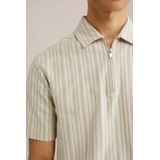 WE Fashion Heren Regular fit polo met rits