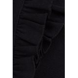 WE Fashion - Jurk - Katoen - Korte Mouwen - Ronde Hals - Ribgebreide Structuur