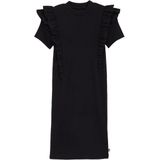 WE Fashion - Jurk - Katoen - Korte Mouwen - Ronde Hals - Ribgebreide Structuur