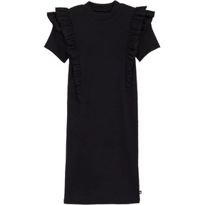 WE Fashion - Jurk - Katoen - Korte Mouwen - Ronde Hals - Ribgebreide Structuur