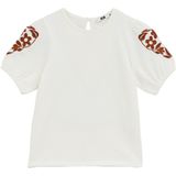 Shirt - Bloemenprint - Jersey - Ronde Hals - Kwartmouw