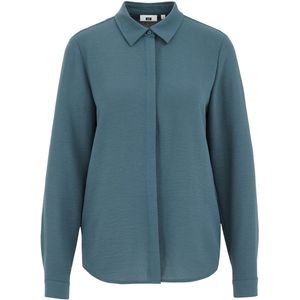 WE Fashion - Blouse - Petrol - 100% Polyester - Lange Mouwen