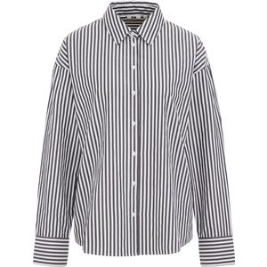 WE Fashion - Blouse - Zwart - Lange Mouwen - Knoopsluiting