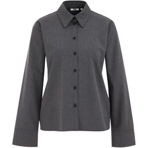 WE Fashion - Dames Blouse - Grijs - Boxy Fit