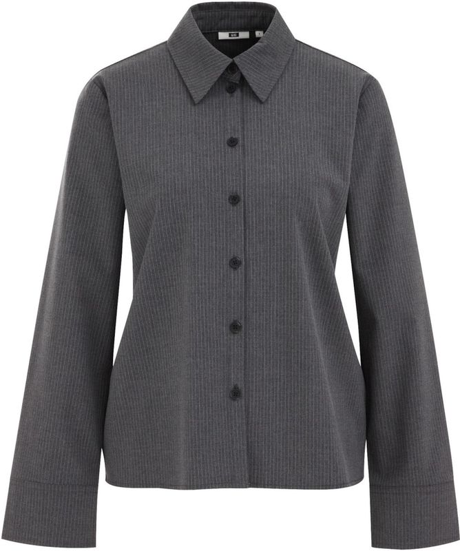 WE Fashion - Dames Blouse - Grijs - Boxy Fit