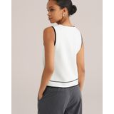 WE Fashion - Dames Gilet - Mouwloos - V-hals - Contrast