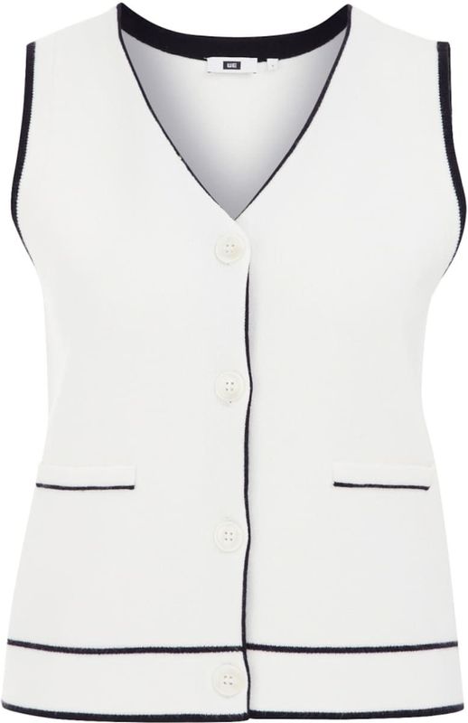 WE Fashion - Dames Gilet - Mouwloos - V-hals - Contrast