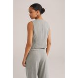 WE Fashion - Slim Fit Gilet - Met Structuur - V-hals - Visgraatpatroon