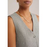 WE Fashion - Slim Fit Gilet - Met Structuur - V-hals - Visgraatpatroon