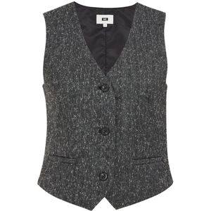 WE Fashion - Slim Fit Gilet - Speckleprint - V-hals