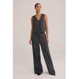 WE Fashion - Slim Fit Gilet - Speckleprint - V-hals