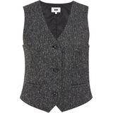 WE Fashion - Slim Fit Gilet - Speckleprint - V-hals